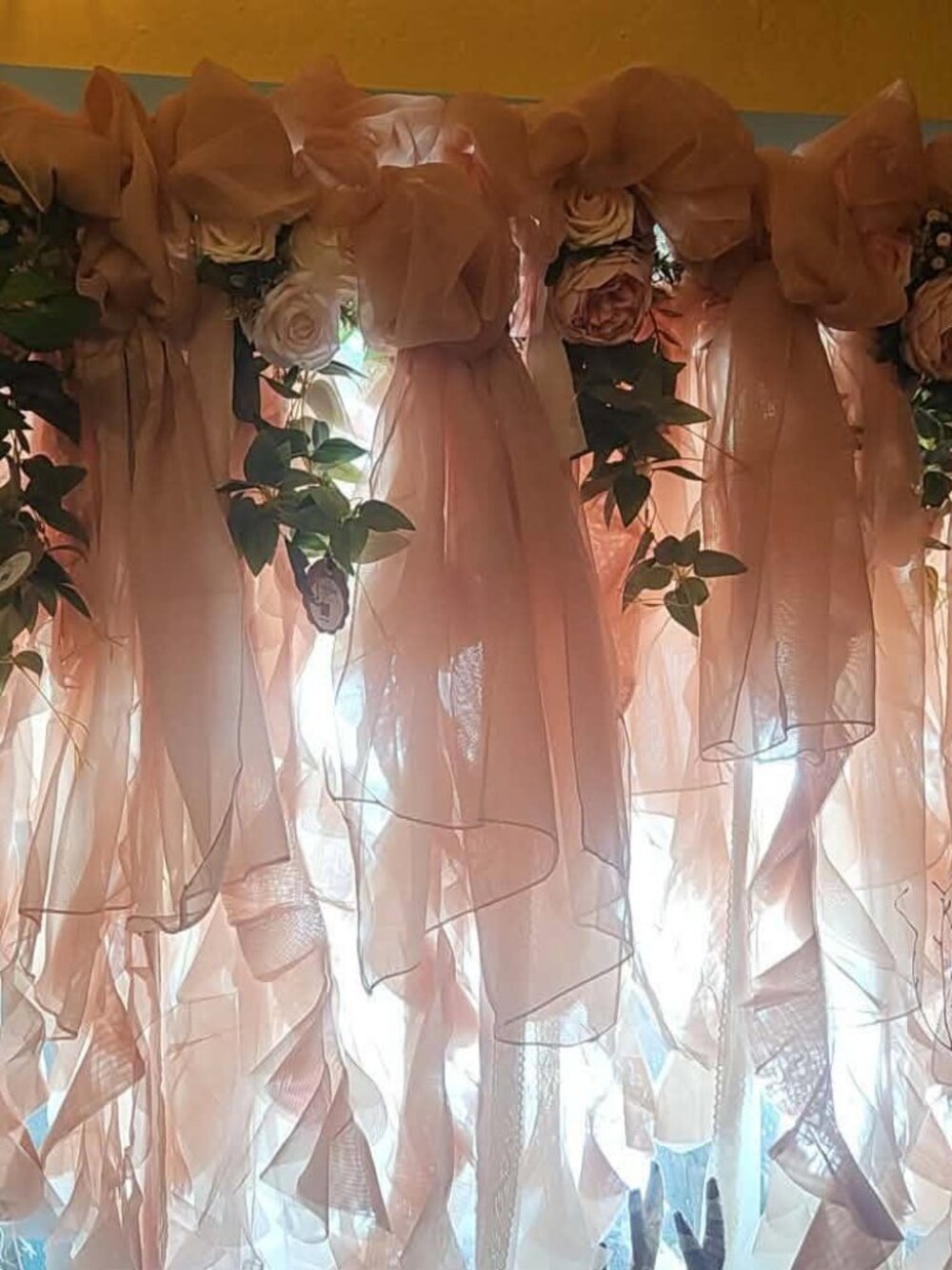 Beautiful, handmade set of 12 luxury wedding aisle/chair coverings!
